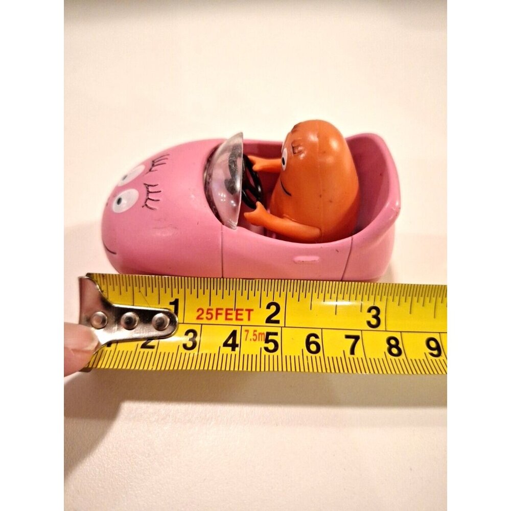 Barbapapa Driving Pink Car 3" Vintage Missing 1 Wheel Motorama Toy Vehicle - Picture 4 of 13